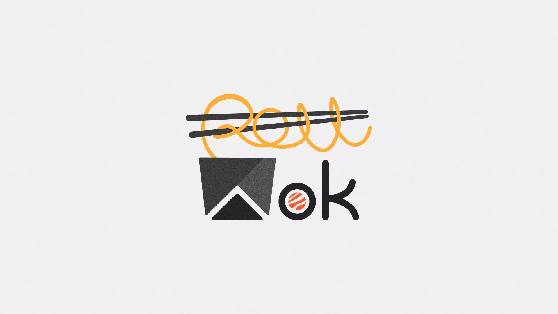Разработка логотипа суши-бара «Roll Wok Club» в Алексине
